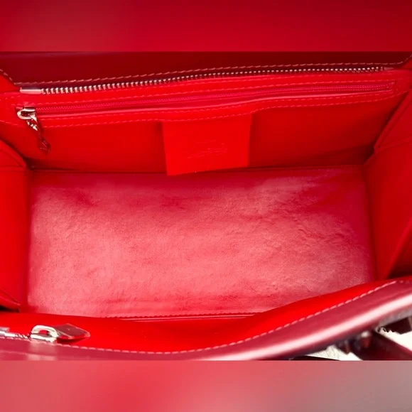 Christian Louboutin Calfskin Spikes Loubinthesky Medium Paloma Tote | Merlot - Picture 12 of 16